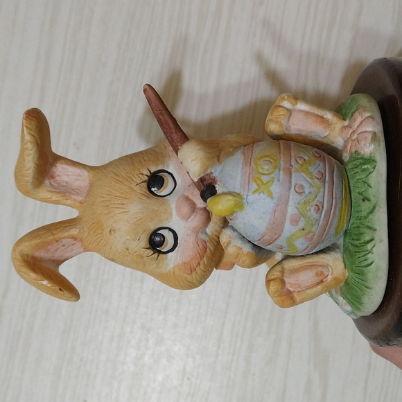 Vintage Price Products Musical Rotating Bunny Painting Easter Egg - Picture 5 of 7